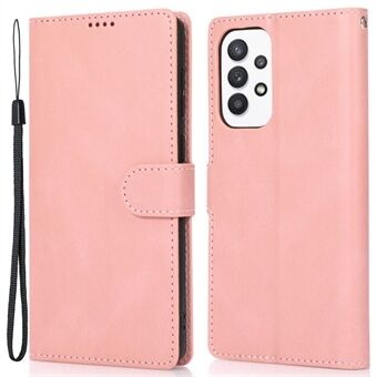 Magnetic Clasp PU Leather + TPU Wallet Stand Phone Cover Shell with Lanyard for Samsung Galaxy A33 5G
