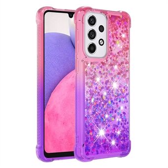 LE3 Series Gradient Glittering Sequins Quicksand TPU Cover Shell Dynamic Fun Phone Case for Samsung Galaxy A33 5G