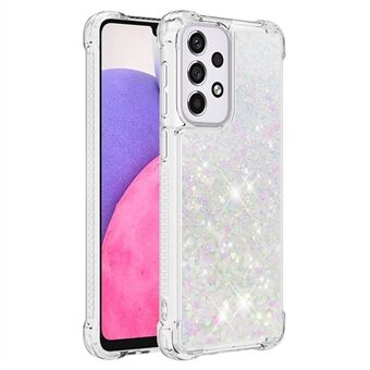 LE1 Series Quicksand TPU Protective Cover Shell Non-Yellowing Edging Glittering Sequins Quicksand Phone Case for Samsung Galaxy A33 5G