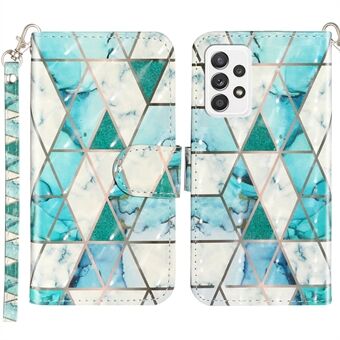 Folio Flip Pattern Printing Scratch Proof Leather Wallet Phone Case Cover with Stand for Samsung Galaxy A33 5G