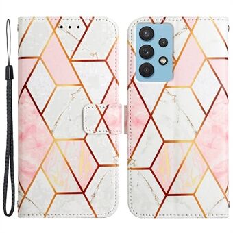 YB Pattern Printing Leather Series-5 for Samsung Galaxy A33 5G Marble Pattern Phone Case with Wallet Stand