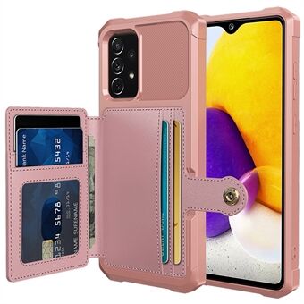 ZM03 Shockproof Case for Samsung Galaxy A33 5G TPU Phone Case + PU Leather Wallet with Magnetic Metal Sheet