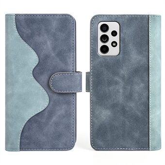 Splicing Design Phone Case for Samsung Galaxy A33 5G Anti-scratch Leather Stand Folio Flip Phone Protector with Wallet