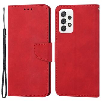 Magnetic Clasp PU Leather Case for Samsung Galaxy A33 5G, Solid Color Wallet Stand Protective Phone Cover