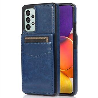 For Samsung Galaxy A33 5G Slim-fit Phone Cover PU Leather + TPU Case with Kickstand Card Holder