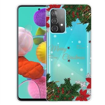 For Samsung Galaxy A33 5G Merry Christmas Phone Case Pattern Printing Soft TPU Anti-Drop Protective Cover