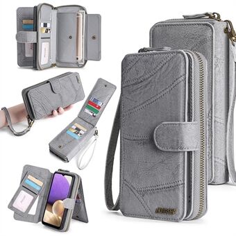 MEGSHI 004 Series For Samsung Galaxy A33 5G Zipper Wallet Case Detachable PU Leather Stand Phone Cover