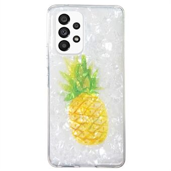 For Samsung Galaxy A33 5G IMD Marble Flower Cover Shell Pattern Soft TPU Phone Case