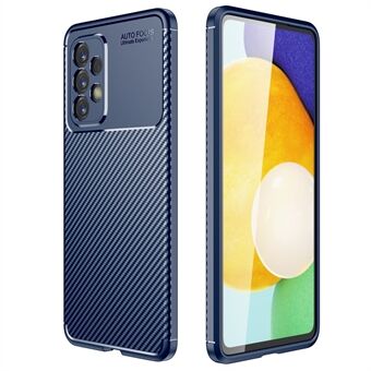 For Samsung Galaxy A53 5G Carbon Fiber Texture Soft TPU Shockproof Anti-Fingerprint Case