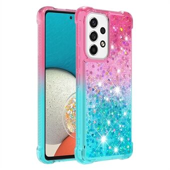 LE3 Series Gradient Glittering Sequins Quicksand TPU Cover Shell Anti-Scratch Corner Cushion Phone Case for Samsung Galaxy A53 5G