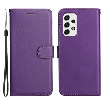 PU Leather + TPU Stand Wallet Shell Shockproof KT Leather Series-2 Solid Color Phone Case for Samsung Galaxy A53 5G