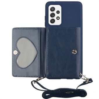 For Samsung Galaxy A53 5G Stand PU Leather Wallet Attached Soft TPU Cover Anti-scratch Phone Case