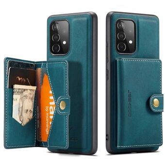 JEEHOOD For Samsung Galaxy A53 5G Shell Detachable 2-in-1 Wallet Kickstand Design Leather Coated TPU Phone Case