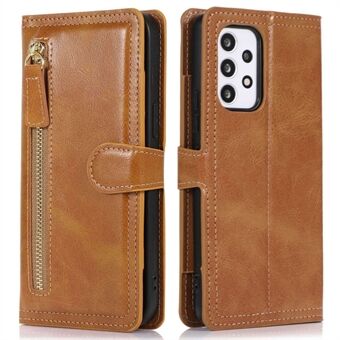 For Samsung Galaxy A53 5G Zipper Pocket Phone Wallet Case PU Leather Cell Phone Cover Card Holder with Magnetic Buckle