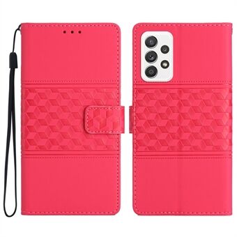 For Samsung Galaxy A53 5G Skin-touch Feeling Retro Case Imprinted Pattern Stand Wallet Leather Phone Cover