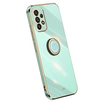 XINLI Shockproof Phone Cover For Samsung Galaxy A53 5G, Protective TPU Phone Case Kickstand with Electroplating Golden Edge