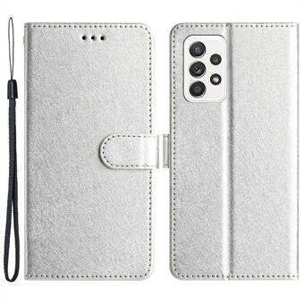 For Samsung Galaxy A53 5G Silk Texture Horizontal Stand Leather Cover Wallet Phone Case