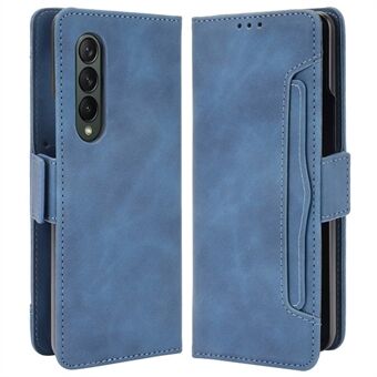 Multiple Card Slots Phone Case for Samsung Galaxy Z Fold4 5G, PU Leather Folio Flip Cover with Wallet / Stand