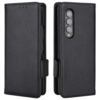 For Samsung Galaxy Z Fold4 5G Litchi Texture Wallet Stand Case PU Leather Full Protection Phone Cover