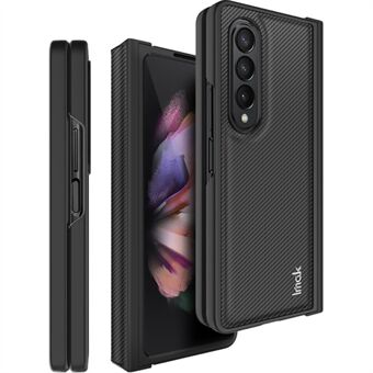 IMAK Ruiyi Series for Samsung Galaxy Z Fold4 5G Leather Coated PC Case Anti-scratch Carbon Fiber Texture Phone Shell