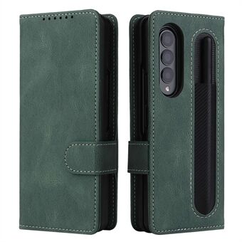 For Samsung Galaxy Z Fold4 5G Detachable 2-in-1 PU Leather Stand Wallet Style Shell Magnetic Cell Phone Case with Pen Slot
