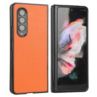 For Samsung Galaxy Z Fold4 5G Leather Coated PC Phone Case Shockproof Anti-wear Protective Cover