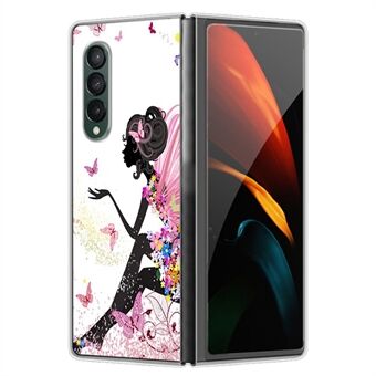 For Samsung Galaxy Z Fold4 5G Pattern Printing Phone Case Anti-scratch Two-Piece Design PC Back Cover