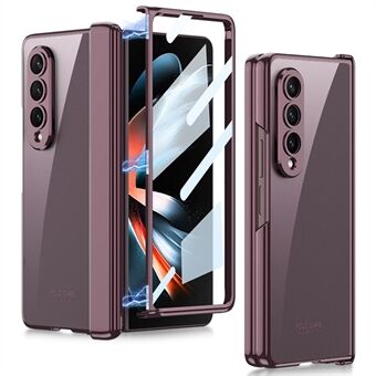 GKK For Samsung Galaxy Z Fold4 5G Magnetic Hinge PC Cover Full Protection Folding  Phone Case with Tempered Glass Screen Film