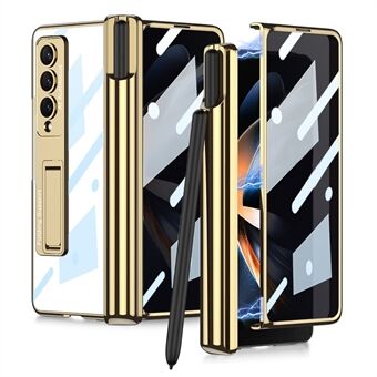GKK Anti-Spy Slim Case for Samsung Galaxy Z Fold4 5G Hard PC Kickstand Phone Case with Front Screen Protector