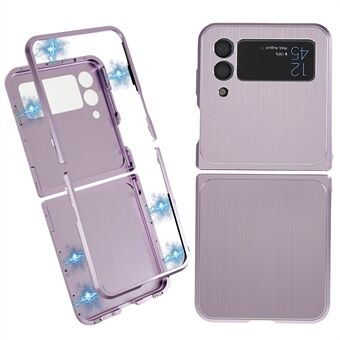 For Samsung Galaxy Z Flip4 5G Magnetic Closure Metal Phone Case Precise Cutout Lens Protection Protective Cover with Lock Design