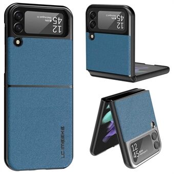 LC.IMEEKE for Samsung Galaxy Z Flip4 5G Leather + PC Phone Case Anti-fingerprint Back Cover