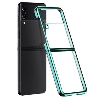 For Samsung Galaxy Z Flip4 5G Electroplating PC Phone Cover Slim Transparent Anti-scratch Mobile Phone Back Case