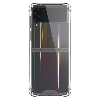 For Samsung Galaxy Z Flip4 5G Aurora Pattern Transparent TPU+Acrylic Back Cover Airbag Anti-fall Case