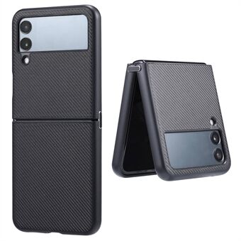 VILI TC Series for Samsung Galaxy Z Flip4 5G Textured Leather Coated PC Folding Cover Anti-scratch Phone Case