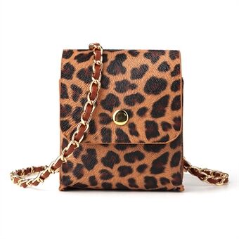 For Samsung Galaxy Z Flip4 5G Crossbody Phone Bag Case Leopard Pattern PU Leather Phone Pouch with Shoulder Strap