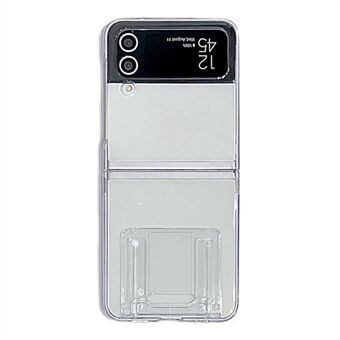 For Samsung Galaxy Z Flip4 5G Hidden Kickstand Clear Phone Case Hard PC Folding Phone Cover