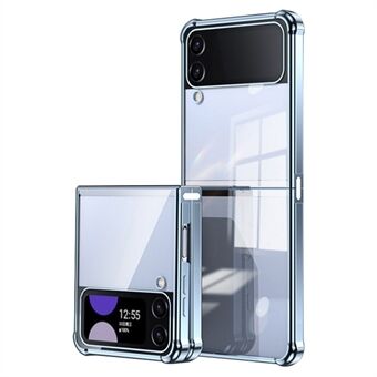 For Samsung Galaxy Z Flip4 5G Four Corner Anti-drop Phone Cover Clear Electroplating TPU Phone Case