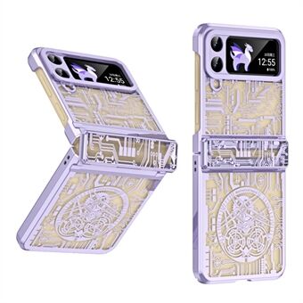 Mechanical Legend Series for Samsung Galaxy Z Flip4 5G Protective Phone Case Hard PC Electroplating Cover