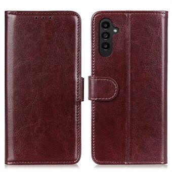 For Samsung Galaxy A14 5G PU Leather Magnetic Clasp Cell Phone Case Anti-scratch Crazy Horse Texture Stand Wallet Cover