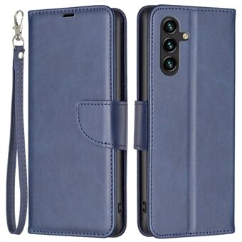 BF Leather Series-4 for Samsung Galaxy A14 5G PU Leather Wallet Cover Full Protection Stand Inner TPU Phone Case with Wrist Strap