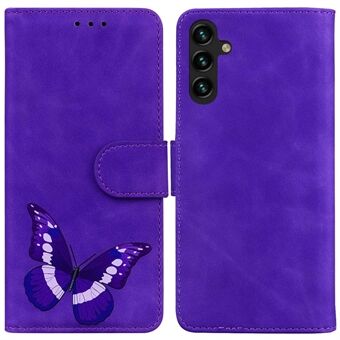 For Samsung Galaxy A14 5G Phone Wallet Case, Butterfly Pattern Printing PU Leather Skin-touch Cover with Stand