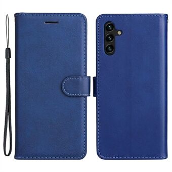 KT Leather Series-2 for Samsung Galaxy A14 5G Full Coverage Wallet Phone Case Solid Color PU Leather Stand Magnetic Protective Cover with Strap
