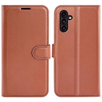 Phone Cover For Samsung Galaxy A14 5G, Wallet Stand Scratch-resistant Litchi Texture PU Leather Folio Flip Phone Case