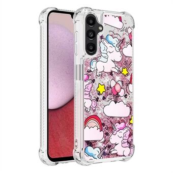 YB Quicksand Series-2 for Samsung Galaxy A14 5G Pattern Printing Anti-drop Phone Case Scratch Glittery Quicksand TPU Cell Phone Cover