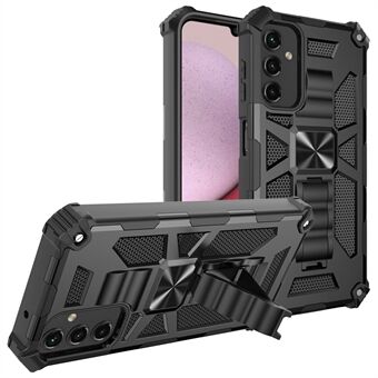 For Samsung Galaxy A14 5G Shockproof Phone Cover Kickstand Soft TPU+Hard PC Military Dual-Layer Protection Back Case Built-in Magnetic Metal Sheet