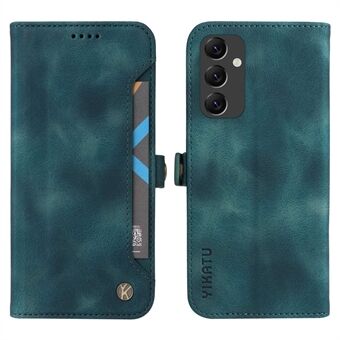 YIKATU YK-002 For Samsung Galaxy A14 5G Skin-touch Feeling PU Leather Phone Case Outer Card Holder Stand Full Body Flip Folio Wallet Cover