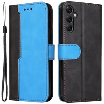 For Samsung Galaxy A14 5G Protective Case, Business Style Adjustable Stand Wallet Dual-color Splicing PU Leather Phone Cover
