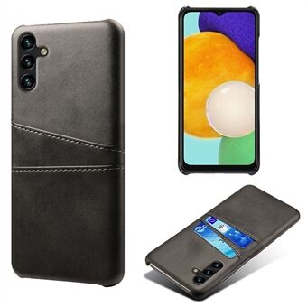 For Samsung Galaxy A14 5G Dual Card Slots Shockproof Phone Case PU Leather Coated Hard PC Anti-Drop Cover
