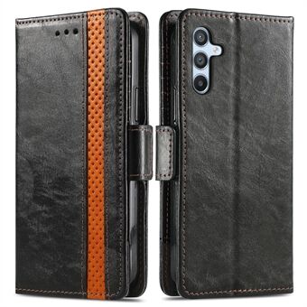 CASENEO 002 Series for Samsung Galaxy A14 5G / A14 4G Phone Case PU Leather RFID Blocking Wallet Stand Business Splicing Cover