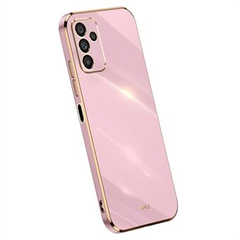 XINLI Anti-drop Phone Case For Samsung Galaxy A14 5G, Electroplating Golden Edge TPU Mobile Phone Cover